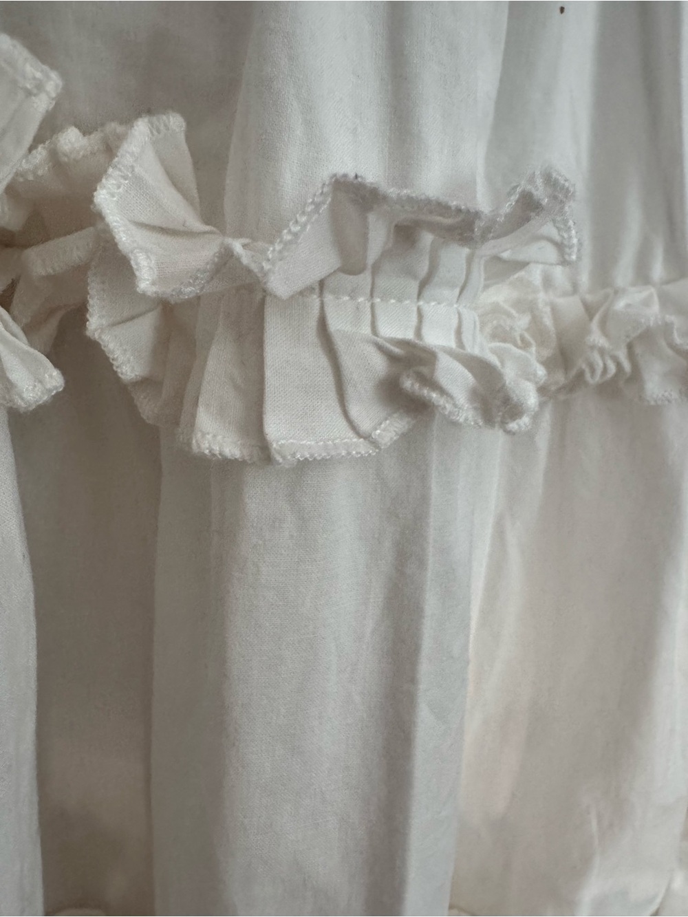 White Off-Shoulder Ruffle Mini Dress - Picture 4 of 6